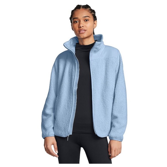 🆕 NWT Under Armour Women's Sky Blue Teddy Jacket - Picture 6 of 8